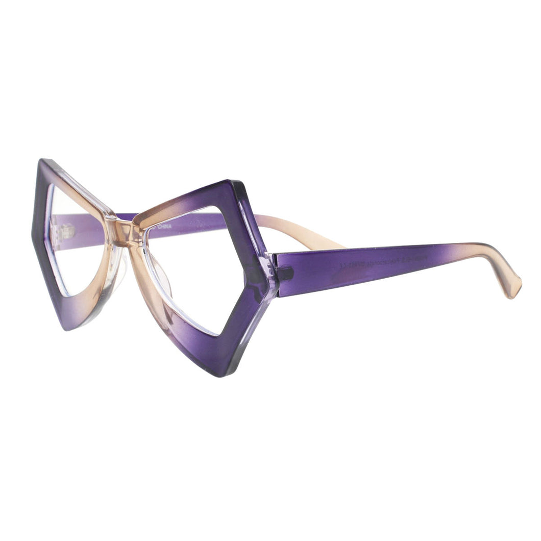 BLB Glasses Purple Duotone Butterfly Geo Frame