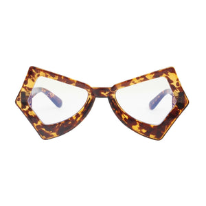 BLB Glasses Tortoiseshell Butterfly Geo Frame