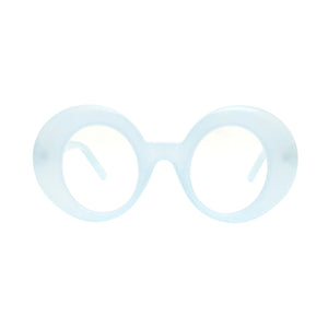 BLB Glasses Blue Round Retro Eyewear for Women