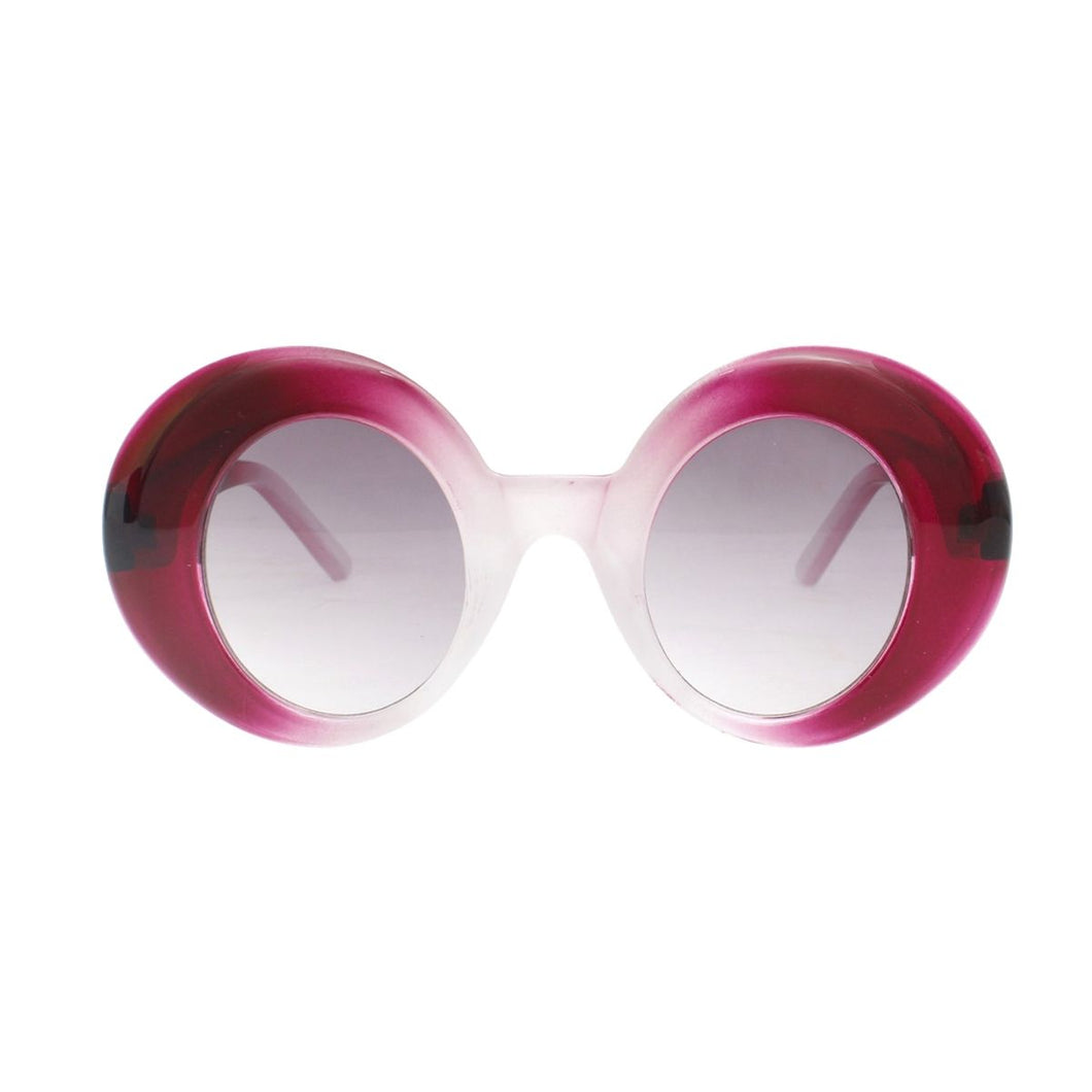 Sunglasses Fuchsia Round Retro Eyewear for Women