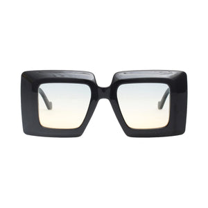 Sunglasses Square Black Oceanic Oversize Wide Edge