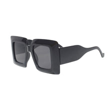 Load image into Gallery viewer, Sunglasses Square Black Oversize Wide Edge Eyewear
