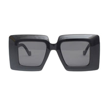 Load image into Gallery viewer, Sunglasses Square Black Oversize Wide Edge Eyewear
