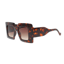 Load image into Gallery viewer, Sunglasses Square Tortoiseshell Oversize Wide Edge
