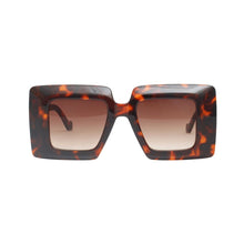 Load image into Gallery viewer, Sunglasses Square Tortoiseshell Oversize Wide Edge
