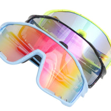 Load image into Gallery viewer, Sunglasses Blue Splatter Mirror Sport Eyewear
