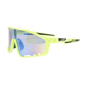 Sunglasses Green Splatter Mirror Sport Eyewear