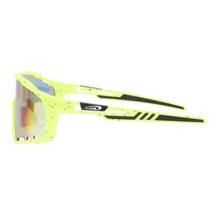 Sunglasses Green Splatter Mirror Sport Eyewear