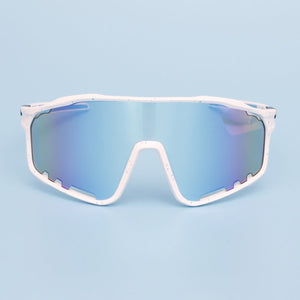 Sunglasses White Splatter Mirror Sport Eyewear