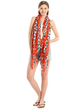 Load image into Gallery viewer, Red Leopard Lightweight Scarf
