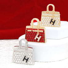 Load image into Gallery viewer, Brooch Red Mini Iconic Handbag Parisian Pin
