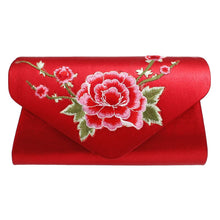 Load image into Gallery viewer, Evening Clutch Red Floral Envelope Bag Women
