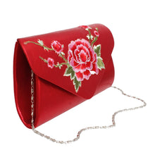 Load image into Gallery viewer, Evening Clutch Red Floral Envelope Bag Women

