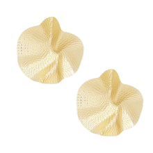 Load image into Gallery viewer, Studs Gold Dimensional Bent Metal Earrings
