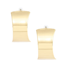 Load image into Gallery viewer, Hoop Large Xtra Wide Polished Gold Open Earrings
