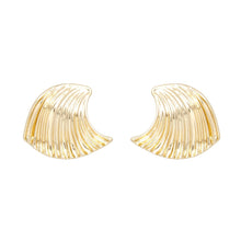 Load image into Gallery viewer, Studs Gold Ocean Wave Earrings for Women
