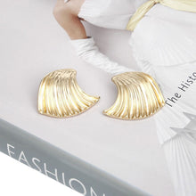 Load image into Gallery viewer, Studs Gold Ocean Wave Earrings for Women
