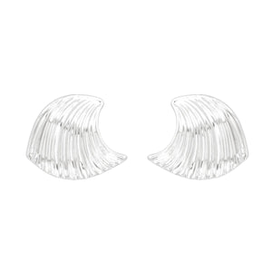Studs Silver Ocean Wave Earrings for Women