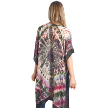 Load image into Gallery viewer, Purple Boho Tie Dye Kimono
