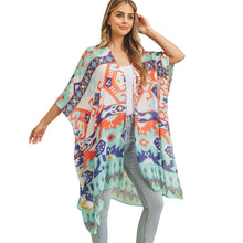 Load image into Gallery viewer, Turquoise Aztec Tribal Kimono
