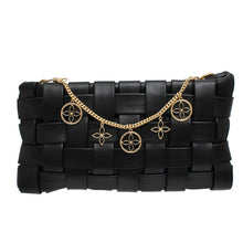 Load image into Gallery viewer, Bag Chain Gold Black Mono Flower Chain for Women
