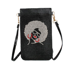 Load image into Gallery viewer, Phone Crossbody Afro Black Stone Bag for Women
