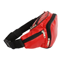 Load image into Gallery viewer, Fanny Pack 80&#39;s Red 5 Pocket Waist Bag Women
