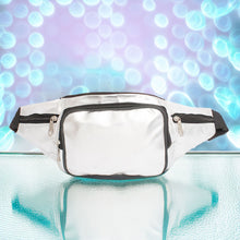 Load image into Gallery viewer, Fanny Pack 80&#39;s Silver 5 Pocket Waist Bag Women
