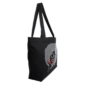Tote Black Canvas Afro Bling Bag for Women