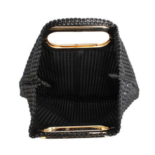 Load image into Gallery viewer, Handbag Black Rhinestone Mesh Square Clutch Women
