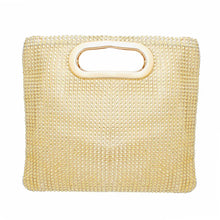 Load image into Gallery viewer, Handbag Gold Rhinestone Mesh Square Clutch Women
