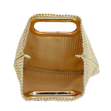 Load image into Gallery viewer, Handbag Gold Rhinestone Mesh Square Clutch Women
