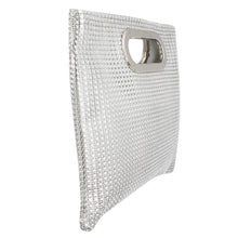 Load image into Gallery viewer, Handbag Silver Rhinestone Mesh Square Clutch Women
