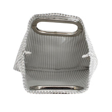 Load image into Gallery viewer, Handbag Silver Rhinestone Mesh Square Clutch Women
