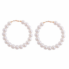 Load image into Gallery viewer, Mwanga Pearl Hoop Earrings
