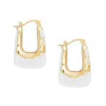Load image into Gallery viewer, Hoops Clear U Shaped Gold Earrings for Women
