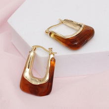 Load image into Gallery viewer, Hoops Tortoiseshell U Shaped Earrings for Women
