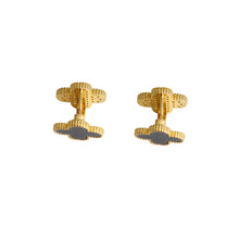 Load image into Gallery viewer, Black Clover Crystal Stud Earrings with Omega Back
