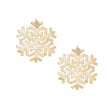 Load image into Gallery viewer, Stud Radiating Snowflake Red Green Earrings Women
