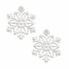 Load image into Gallery viewer, Stud Stellar Snowflake Silver Earrings for Women
