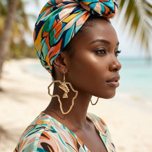 Load image into Gallery viewer, Gold Africa Nefertiti Charm Fish Hook Earrings
