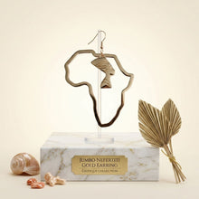 Load image into Gallery viewer, Gold Africa Nefertiti Charm Fish Hook Earrings
