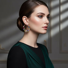 Load image into Gallery viewer, Hoop Multicolor Crystal Heart Star Flower Earrings
