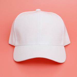 Hat White Canvas Baseball Cap for Women