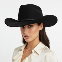 Load image into Gallery viewer, Cowboy Hat Black Soft Suede Cattleman Western Hat
