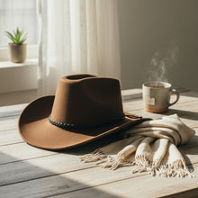 Load image into Gallery viewer, Cowboy Hat Brown Soft Suede Cattleman Western Hat
