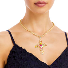 Load image into Gallery viewer, Multi Filigree Cross Necklace
