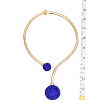 Load image into Gallery viewer, Choker Blue Disco Ball Hinge Necklace for Women
