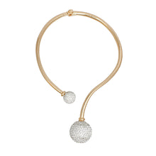 Load image into Gallery viewer, Choker Gold Disco Ball Hinge Necklace for Women
