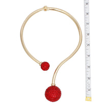 Load image into Gallery viewer, Choker Red Disco Ball Hinge Necklace for Women
